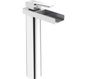 High waterfall single lever wash-basin mixer